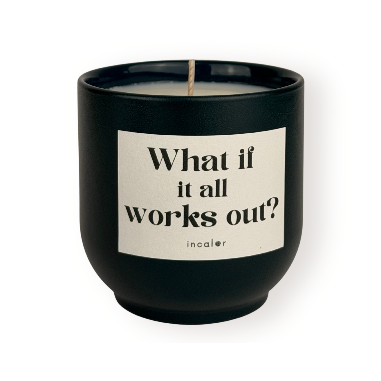 Kerze "What if it all works out?"