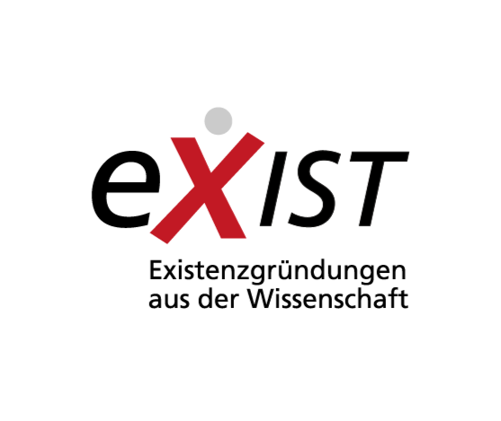 EXIST Stipendiums Logo mit der Unterschrift "Existenzgründungen aus der Wissenschaft"