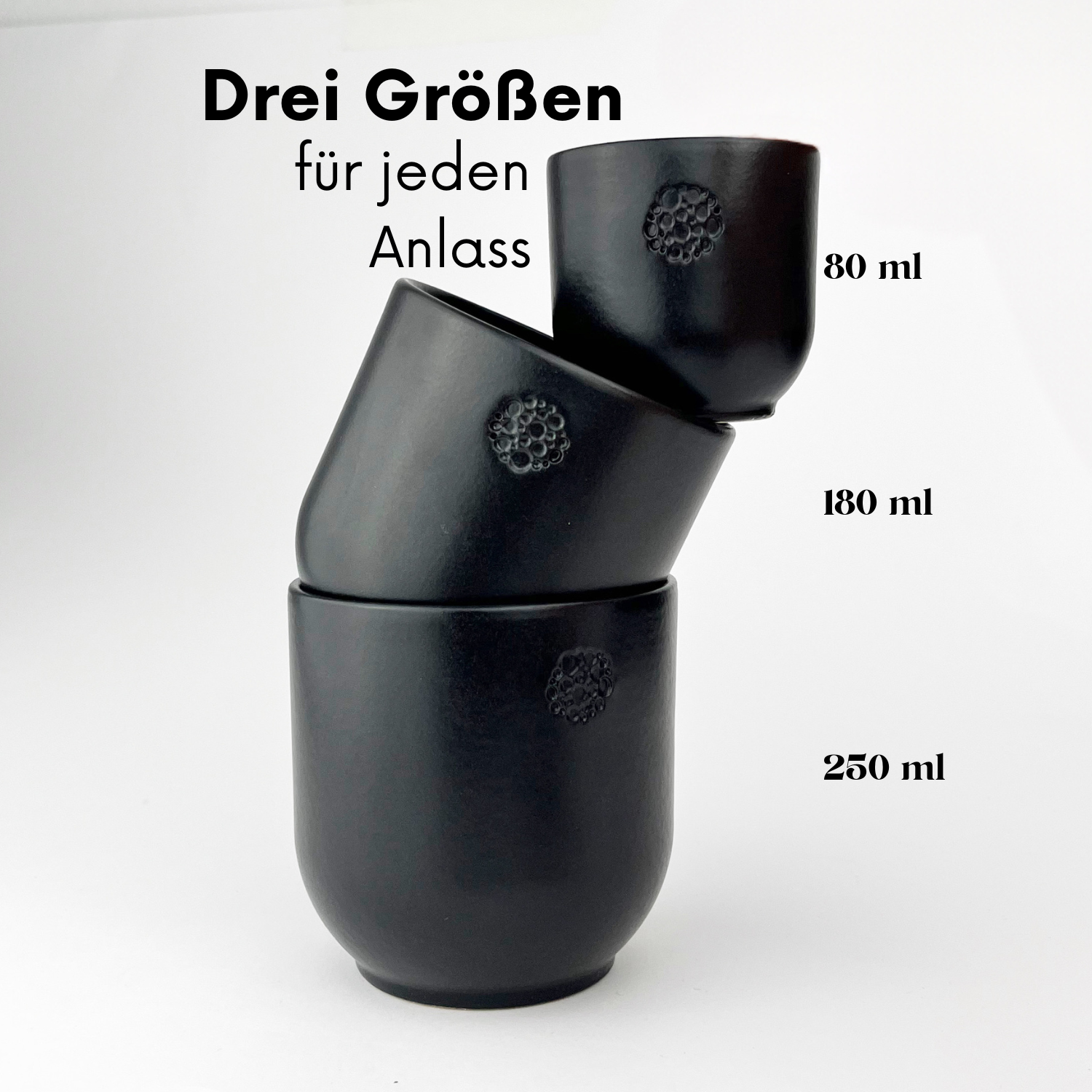 Steinzeugbecher basalt 80 ml