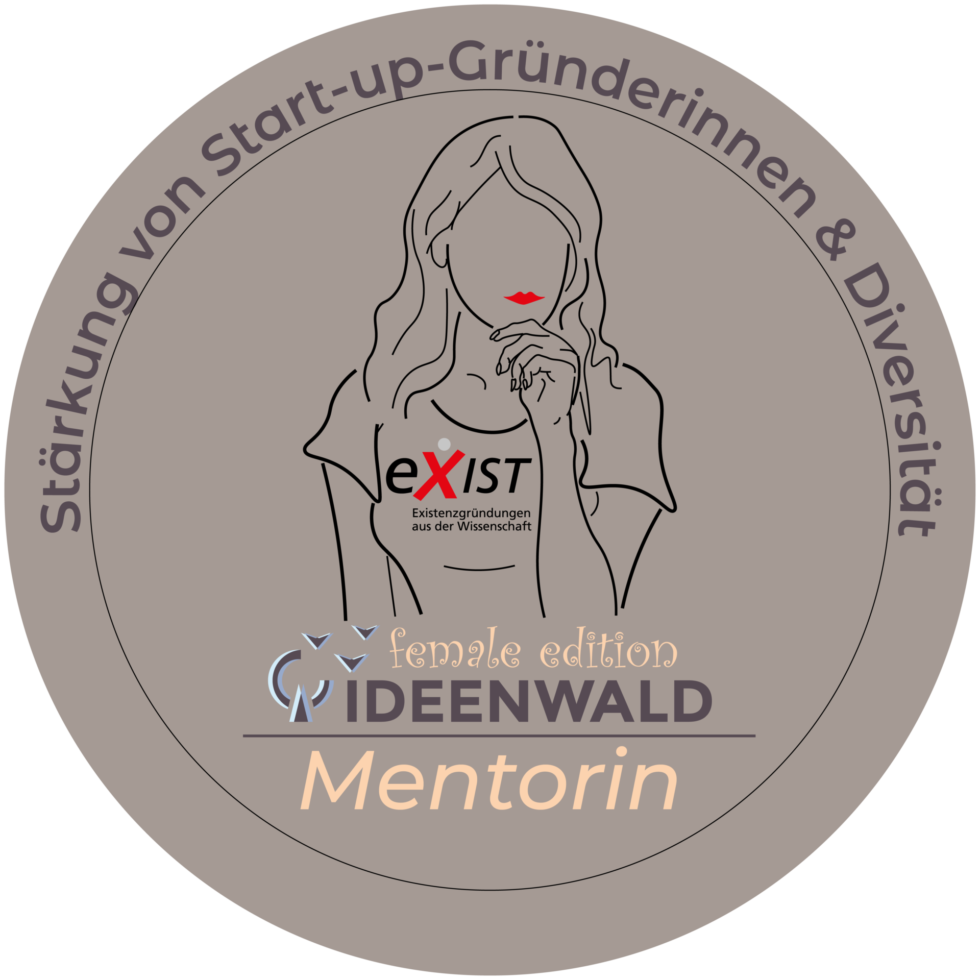 Logo des Ideenwald mit der Überschrift "Stärkung von Start-up-Gründerinnen & Diversität"