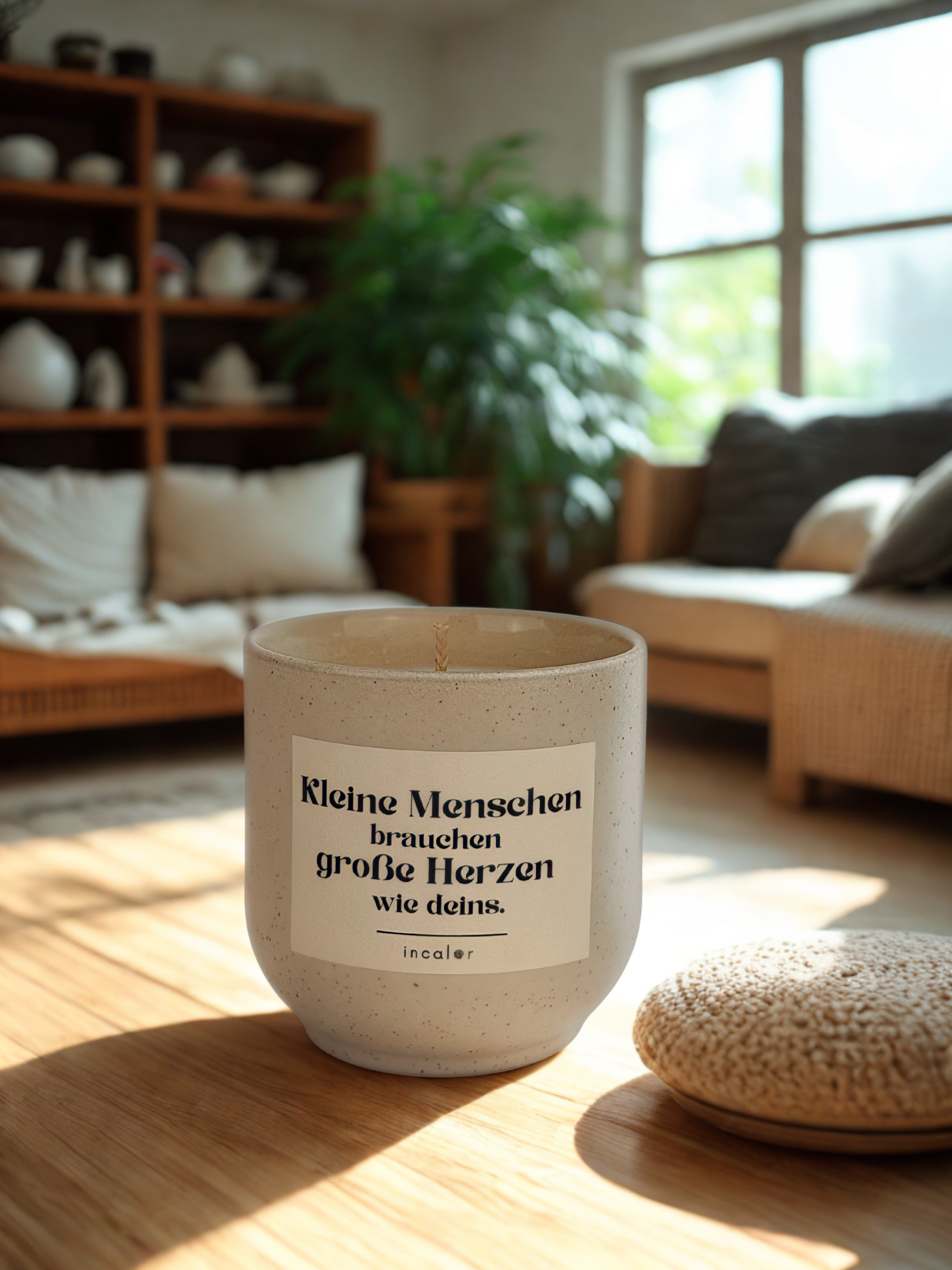 Kerze "Kleine Menschen brauchen große Herzen wie deins."
