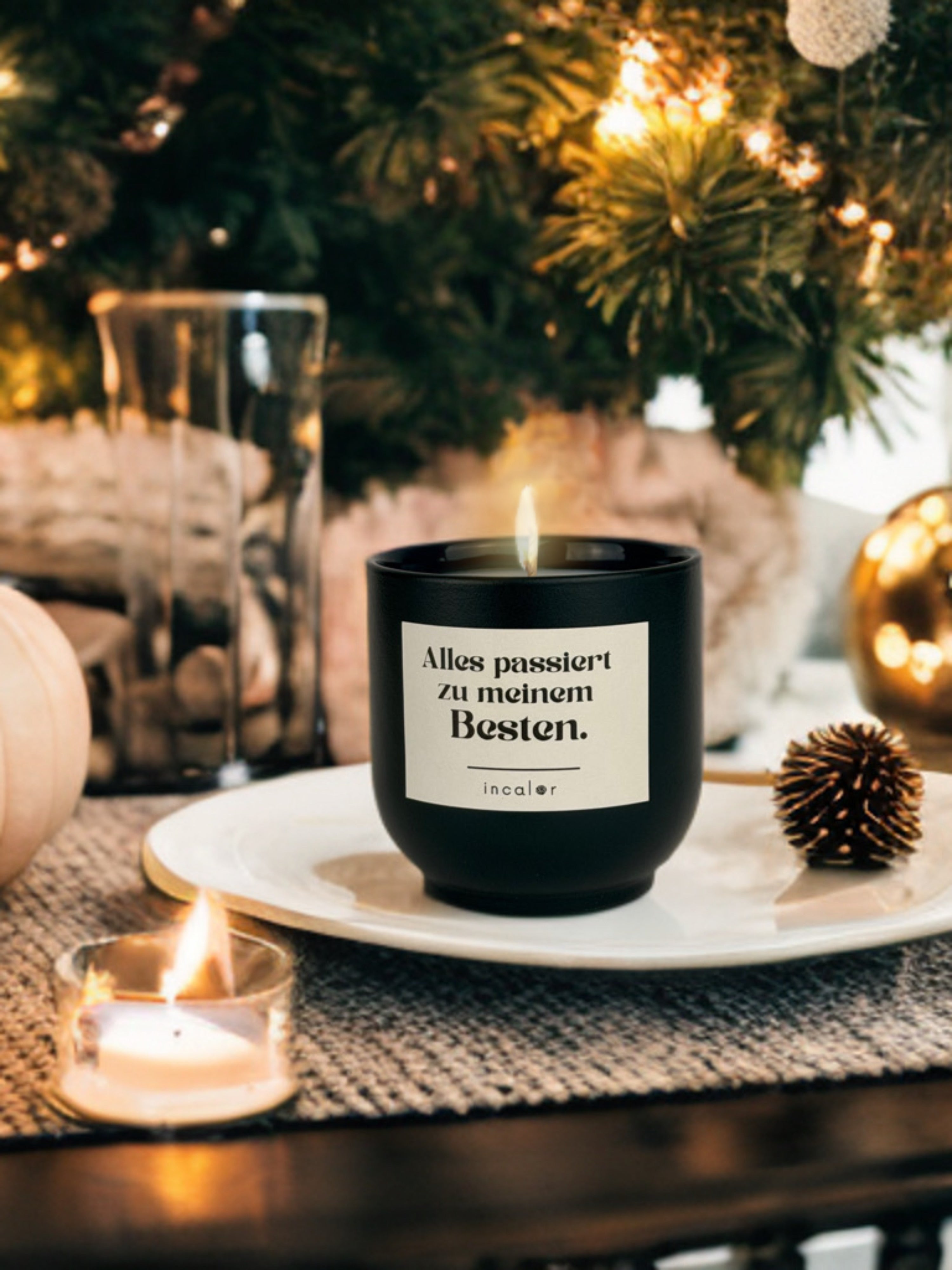Kerze "Alles passiert zu meinem Besten."